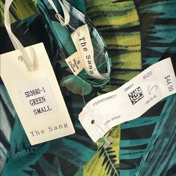 Leafy Green and Yellow Women's Swim Cover-Up - Picture 11 of 11